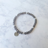 Smoky Crystal Stacking Bracelet